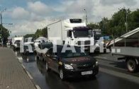 Запрещенная нагрузка — большегрузы игнорируют запрет выезжать на ремонтируемый Мызинский мост