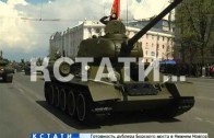 Легендарный Т-34 возглавил репетицию парада на площади Минина