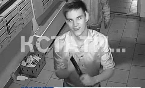 Ленивый вандал крушит имущество под камерами собственного дома