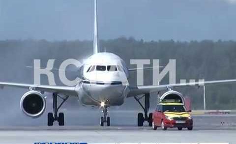 Сегодня в нижегородском аэропорту самолеты окатывали водой