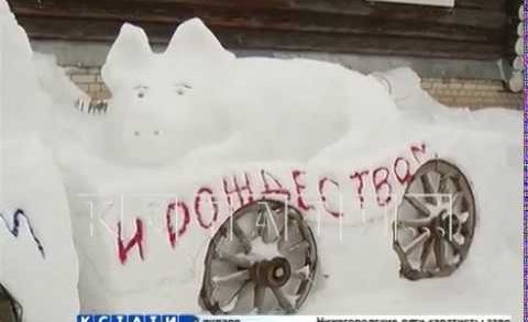 Снежный паровоз привез жителям Арзамасского района новогоднее настроение