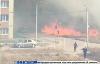 Огонь вплотную подошёл к жилым домам в Автозаводском районе