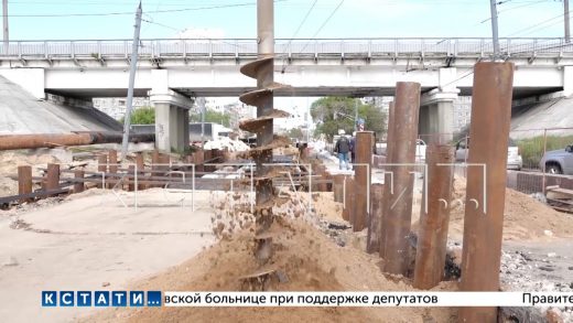 На улице Пролетарской завершен самый сложный этап ремонтных работ под железнодорожным виадуком