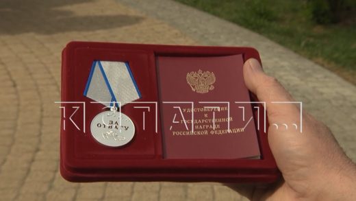 Медаль за отвагу вручил нижегородскому добровольцу военный комиссар области