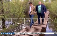«Дорогу из поддонов», где в паводок резвились караси, сегодня осмотрел мэр Нижнего Новгорода