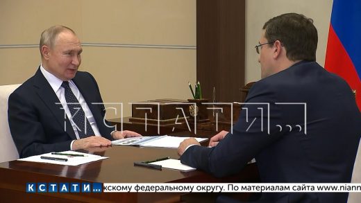 Президент России Владимир Путин провёл встречу с губернатором Нижегородской области Глебом Никитиным