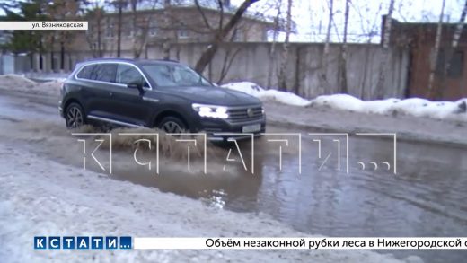 Предновогодний паводок на улицах Нижнего Новгорода