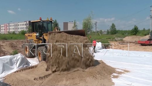 Новая дорога в ЖК «Окский берег» готова уже более чем на половину