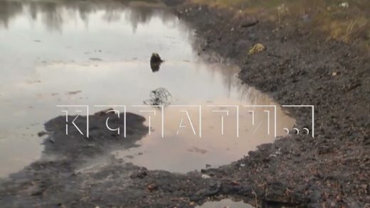 Пруды накопители кислых гудронов в районе Бурнаковки отравляют Волгу