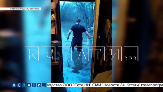 Река Теша затопила дома жителей посёлка Выездное