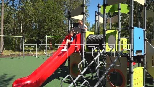 В Канавинском районе Нижнего Новгорода открылась новая детская площадка
